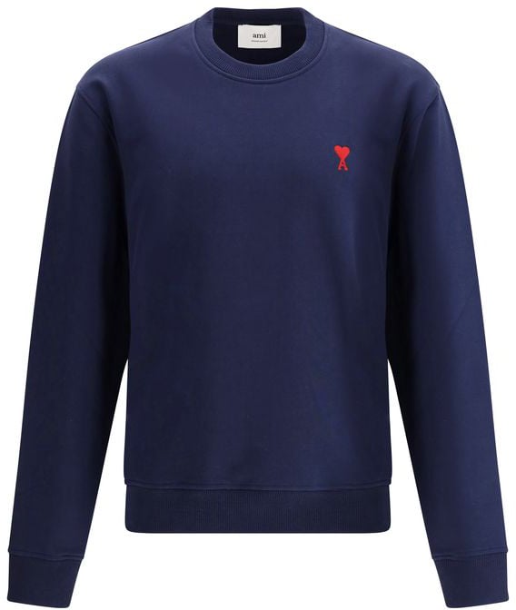 AMI Paris Ami Paris Blue Cotton Sweatshirt