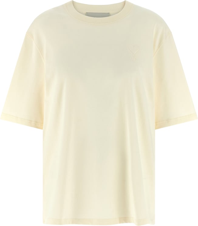 AMI Paris Ami Paris Beige Cotton T-Shirt