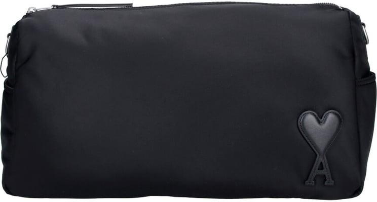 AMI Paris Black Marcel Compact Rectangular Shoulder Bag