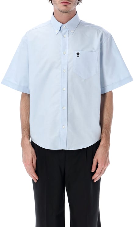 AMI Paris Adc Bowling Shirt Lt Blue