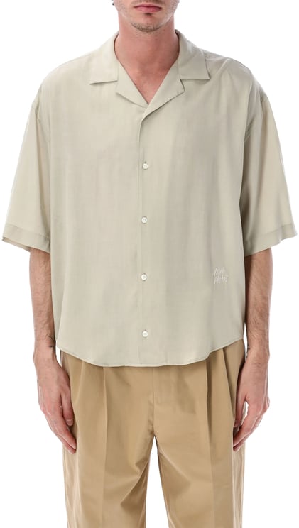 AMI Paris Silk S/S Shirt Caffe Cream