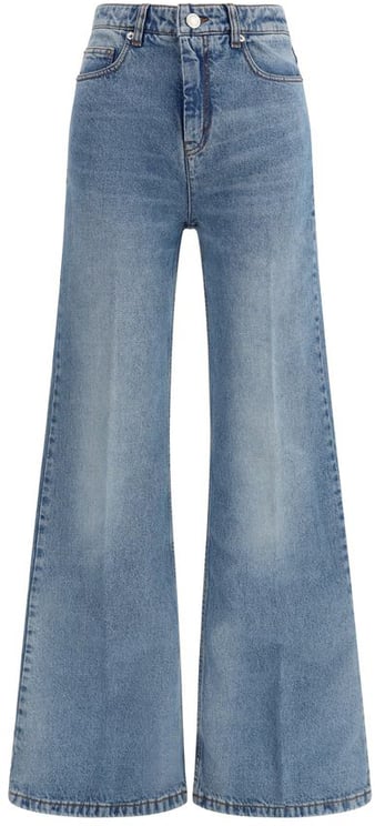 AMI Paris Ami Paris Blue Cotton Flared Jeans