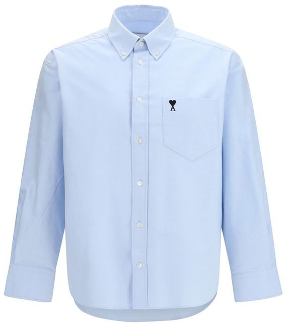 AMI Paris Ami Paris Blue Cotton Dress Shirt