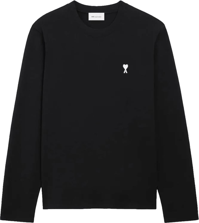 AMI Paris CONTRASTED AMI DE COEUR LONG SLEEVE T-SHIRT