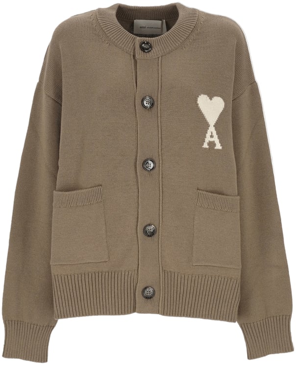 AMI Paris CARDIGAN ADC TAUPE