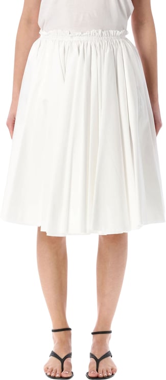 AMI Paris Corolla Midi Skirt Bianco