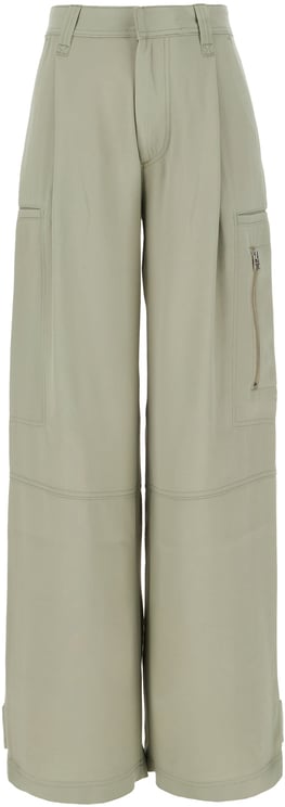 AMI Paris Ami Paris Sage green acetate blend pants