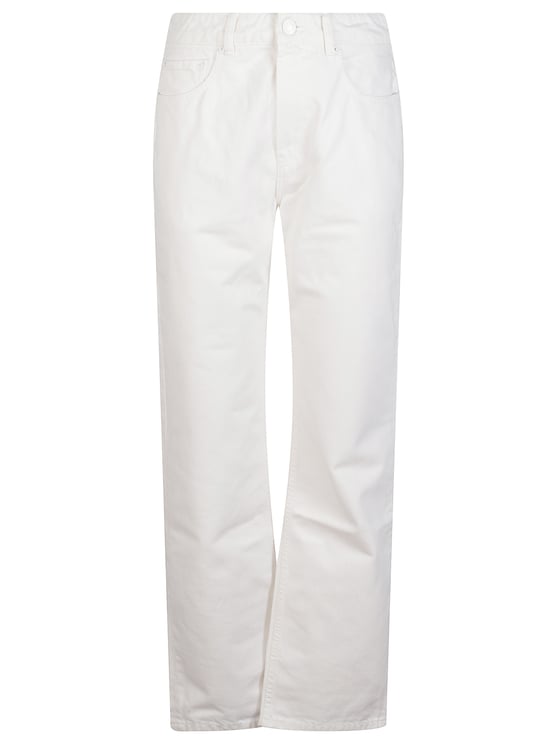 AMI Paris White Five-Pocket Styling Denim Jeans