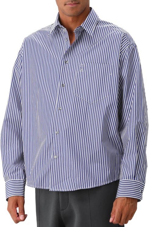 AMI Paris AMI Paris Overhemd Blauw ADC-Chemise Boxy