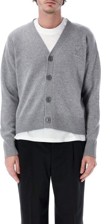 AMI Paris Cardigan Adc Grigio
