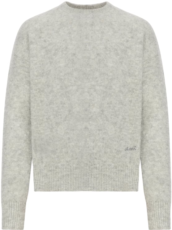 AMI Paris Embroidered Logo Alpaca Sweater