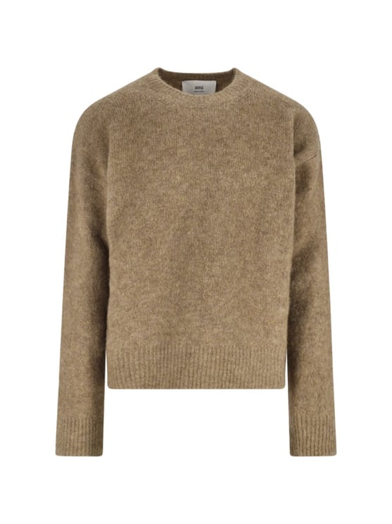 AMI Paris Classic Brown Sweater With Timeless Appeal