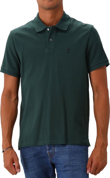AMI Paris AMI Paris Polo Groen AMI De Coeur