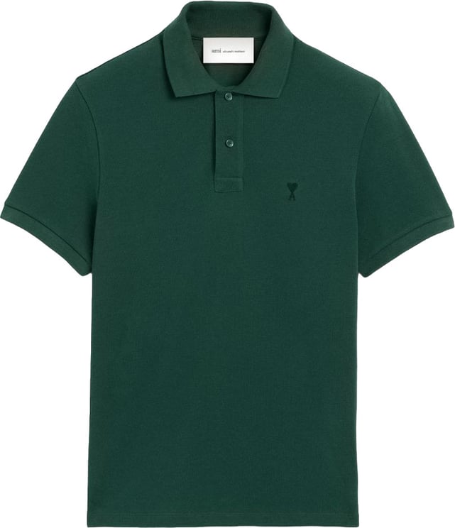 AMI Paris T-Shirts And Polos Vert Bouteille