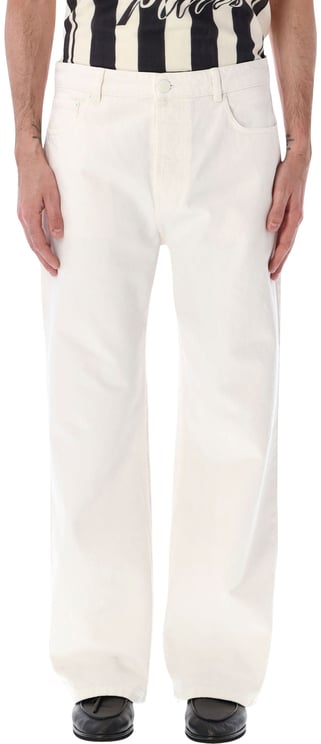 AMI Paris Large Fit Jeans Bianco