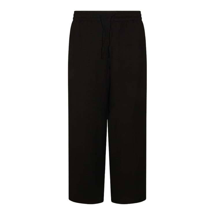 AMI Paris Straight-Leg Trousers With Adjustable Waistband And Metallic Detail