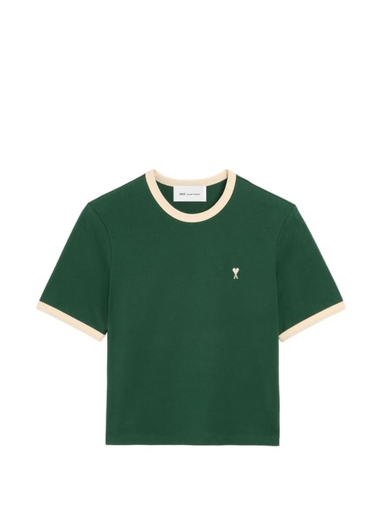 AMI Paris T-Shirts And Polos Vert Bouteille