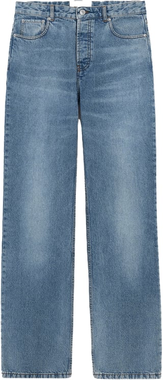AMI Paris Grote jeans, blauw gewassen
