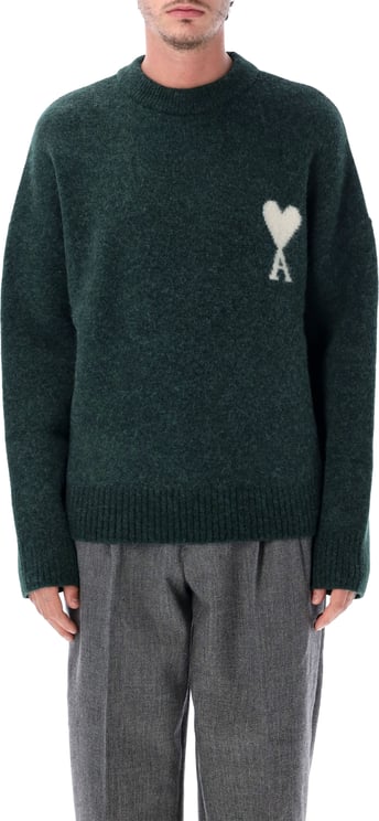 AMI Paris Crewneck Sweater Adc Verde
