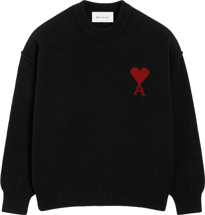 AMI Paris Sweaters Noir/Rouge