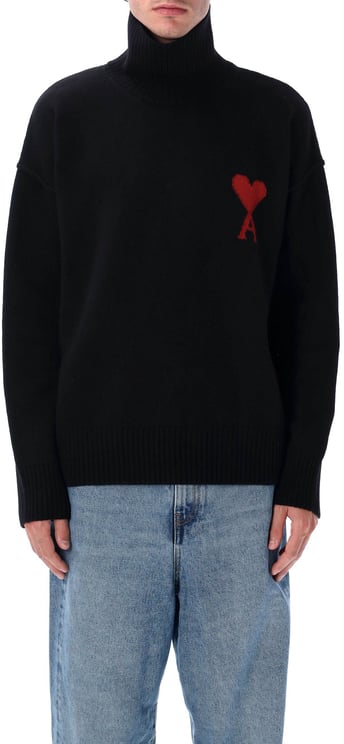 AMI Paris Red Adc High Neck Nero