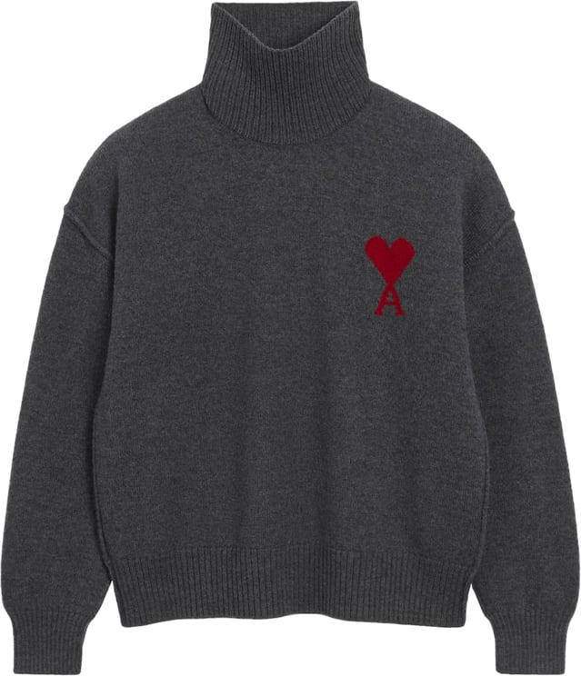 AMI Paris Sweaters Gris Chiné