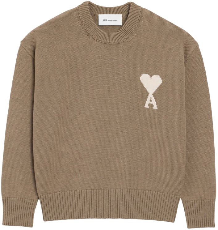 AMI Paris Sweaters Beige