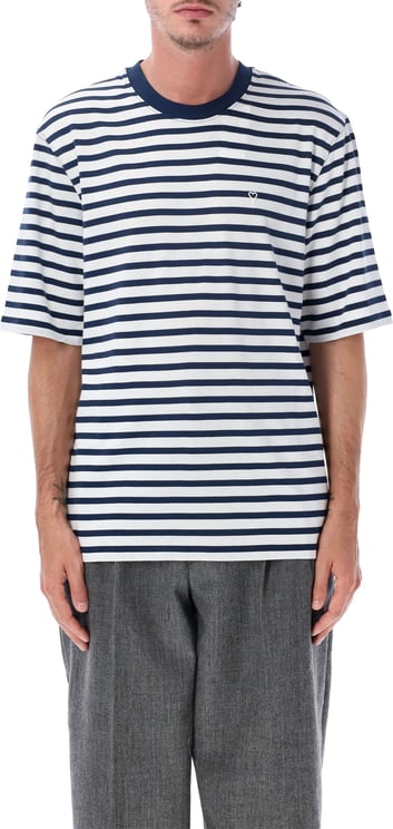 AMI Paris Quota -Short Sleeves Boxy Fit Mariniere Blu
