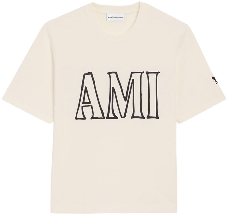 AMI Paris T-Shirts And Polos Beige