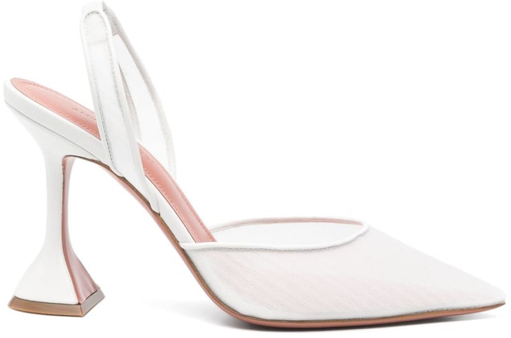 Amina Muaddi With Heel Bianco