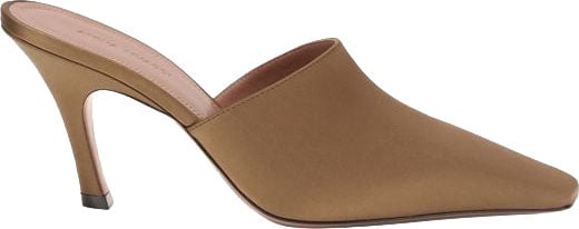 Amina Muaddi Amina Muaddi Brown Silk Sandals