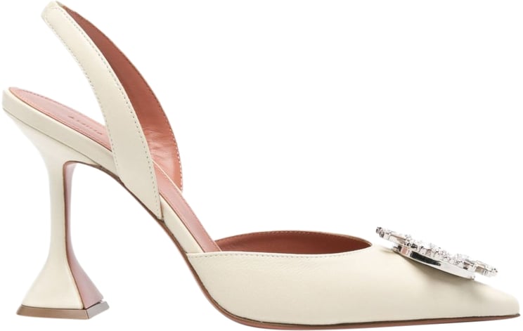 Amina Muaddi Amina Muaddi With Heel White