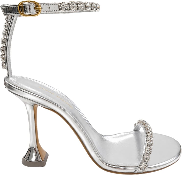 Amina Muaddi Sandals Silver