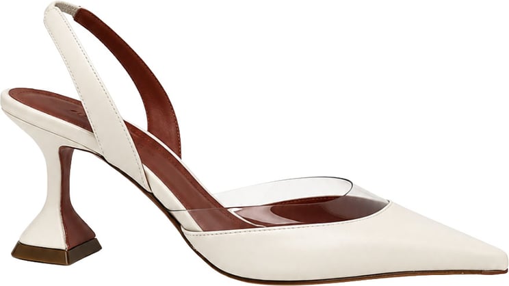 Amina Muaddi With Heel White