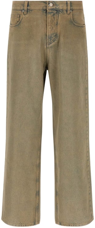 Amiri Amiri Beige Cotton Straight-Leg Jeans