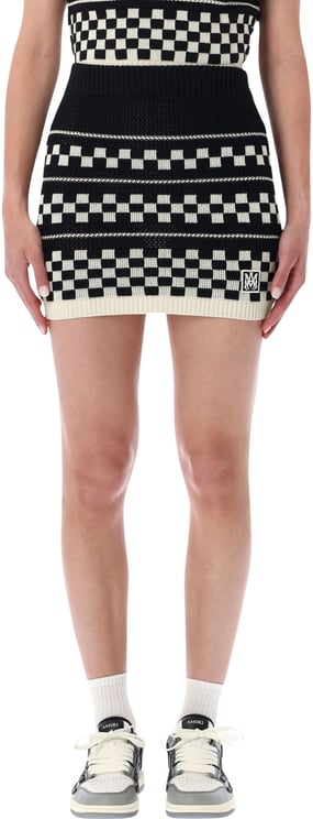 Amiri Knit Mini Skirt Nero