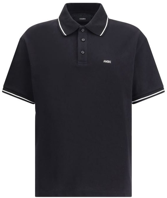 Amiri Amiri Black Cotton Polo T-Shirt