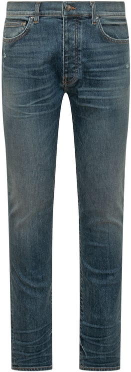 Amiri Jeans Stack con Cinque Tasche e Gamba Affusolata