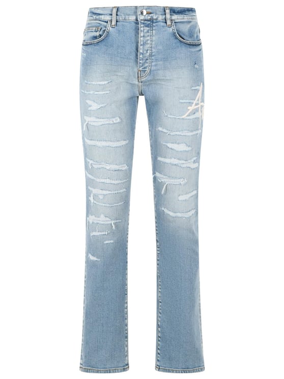 Amiri 'Slim' Light Blue Cotton Jeans