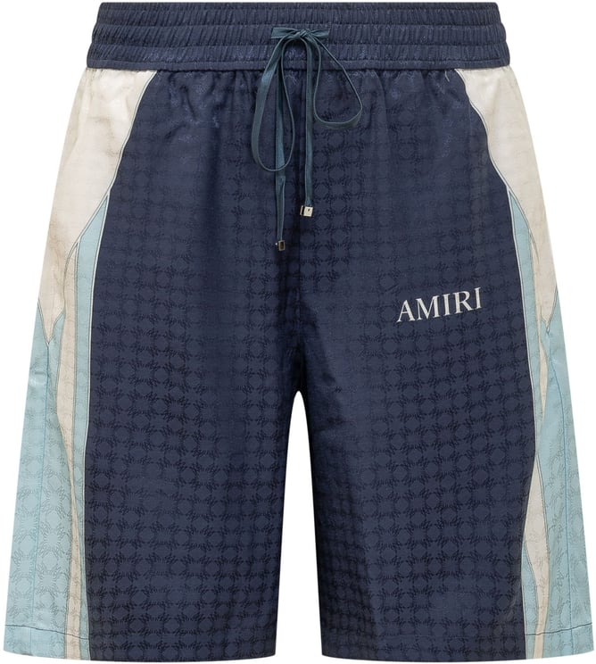 Amiri Bermuda Quad Panel con Coulisse e Stampa Logo