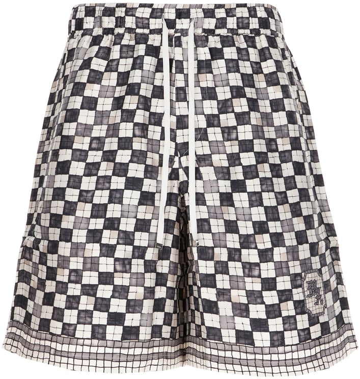 Amiri Amiri Printed silk bermuda shorts
