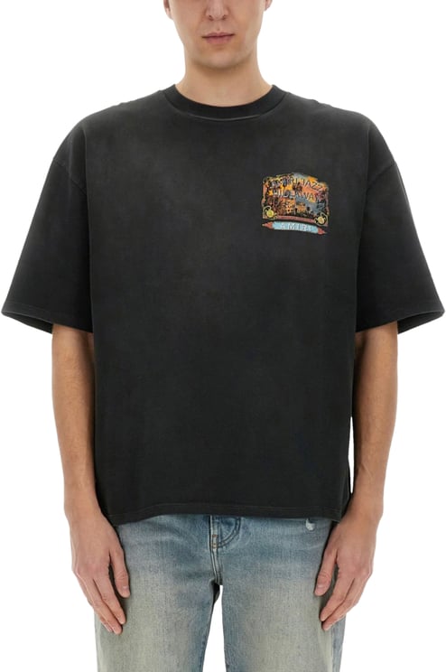 Amiri "Jazz Hideaway" Graphic Print Black T-Shirt