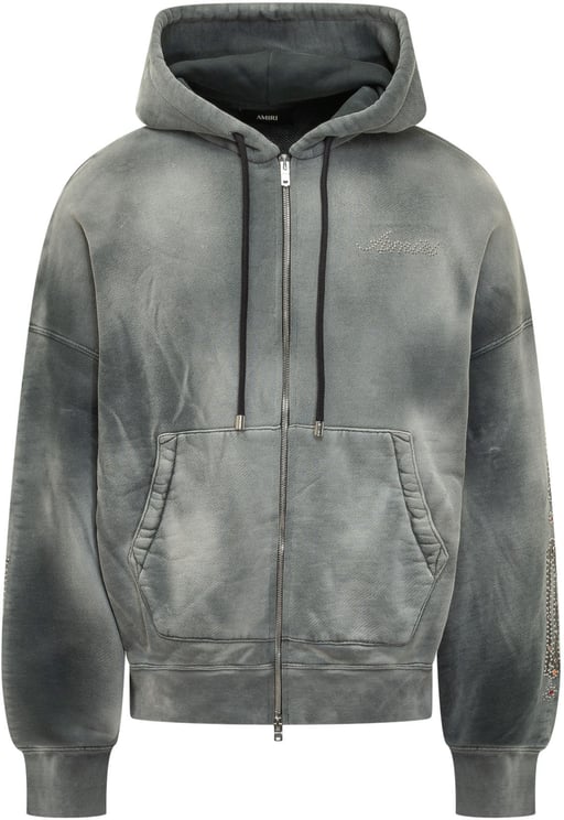 Amiri Felpa Bones con Cappuccio e Tasche a Marsupio