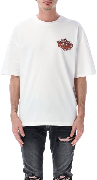 Amiri Chateau Crest Maiolica Tee Bianco