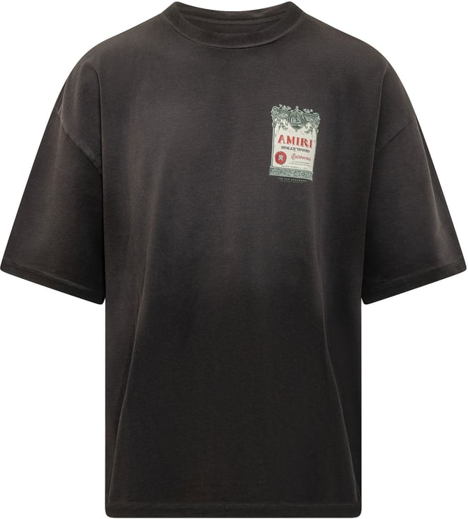 Amiri T-shirt Chateau Stamp con Girocollo e Stampa Logo