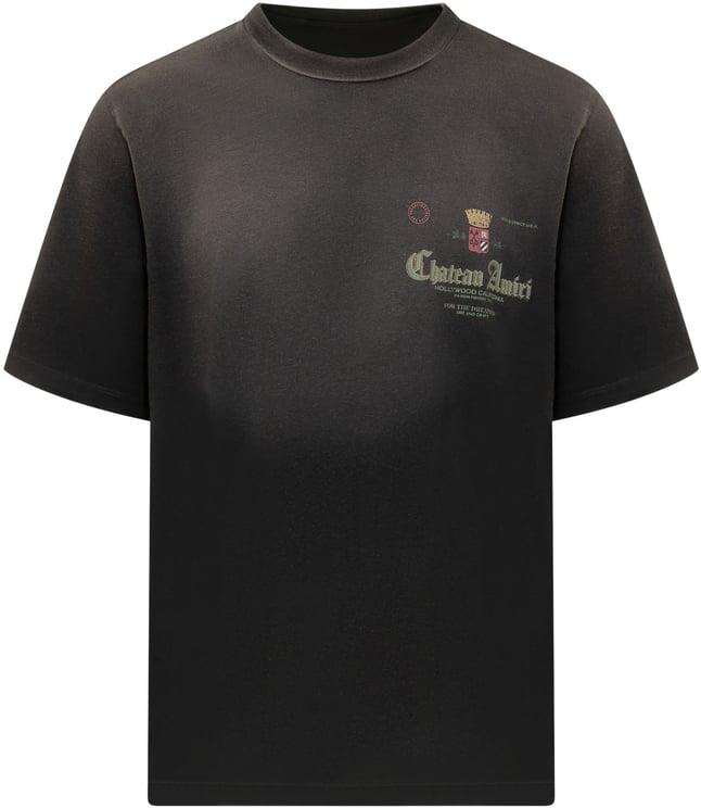 Amiri T-shirt Chateau Crown con Girocollo e Stampa Logo