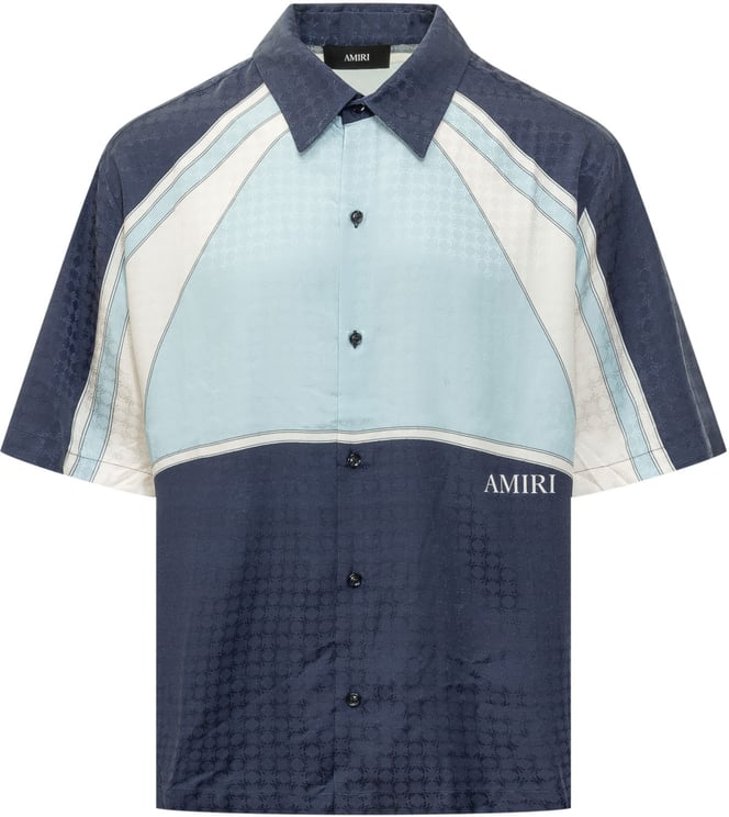 Amiri Camicia Panel Camp con Colletto e Pannelli a Contrasto