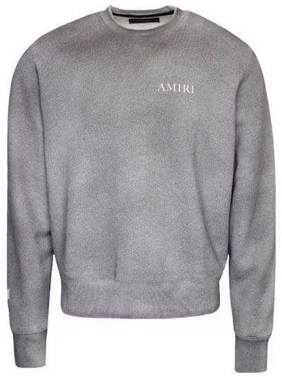 Amiri Amiri Aged Puff Logo Crewneck 'Grijs'