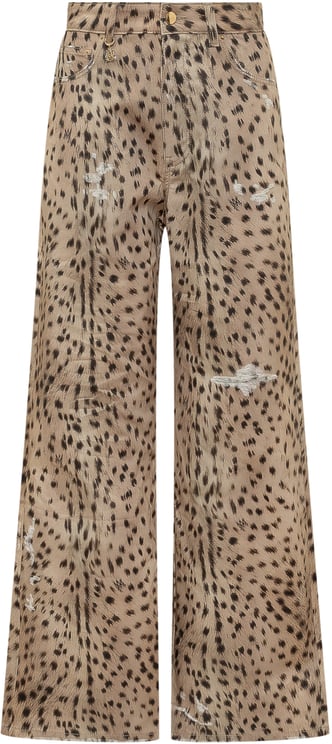 Amiri Jeans Carpenter con Stampa Animalier
