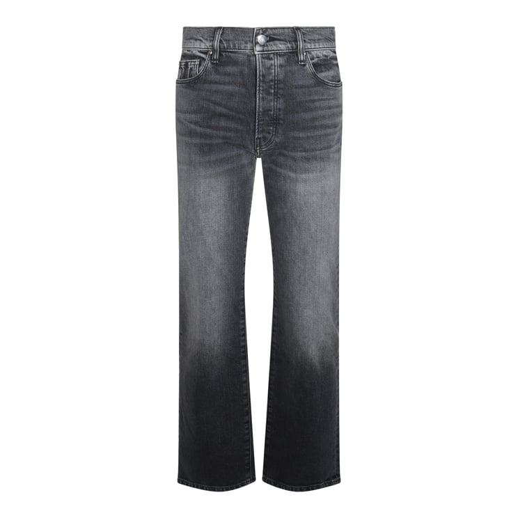 Amiri Grey Cotton Denim Jeans with Classic Five-Pocket Design